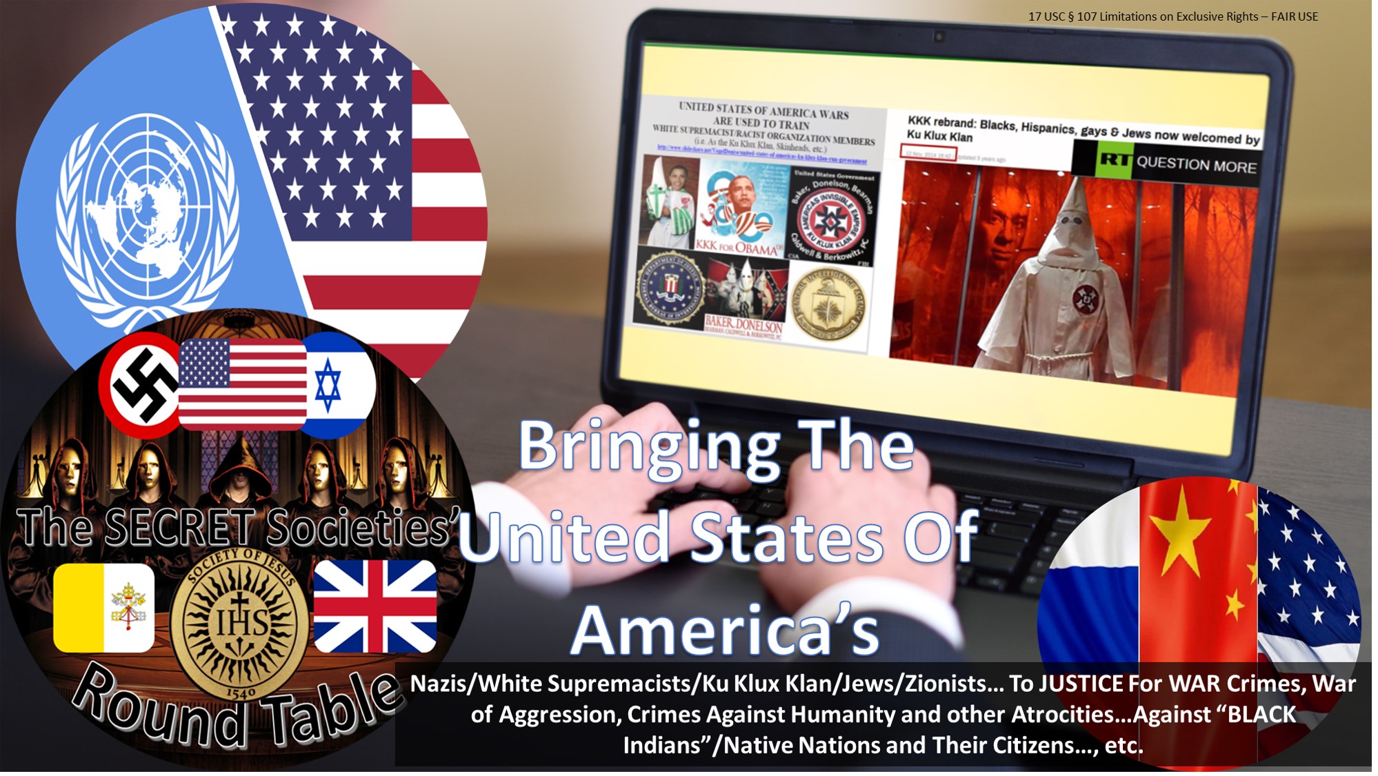 Pulling Off The Sheets On SECRET SOCIETIES UNITED Nations USA China Russia Using Wars To TRAIN USA White Supremacists1